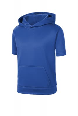 Sport-Tek® Youth Sport-Wick® Fleece Short Sleeve Hooded Pullover