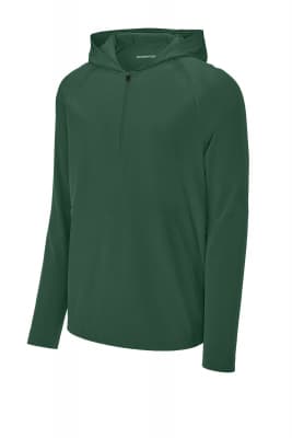 Sport-Tek® Men's Repeat 1/2-Zip Long Sleeve Hooded Jacket