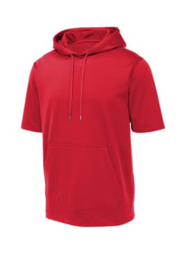 Sport-Tek Men's Sport-Wick ® Fleece Short Sleeve Hooded Pullover